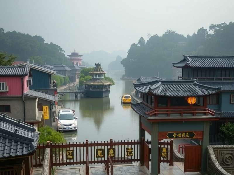 曼谷大皇宫和湄南河夜景