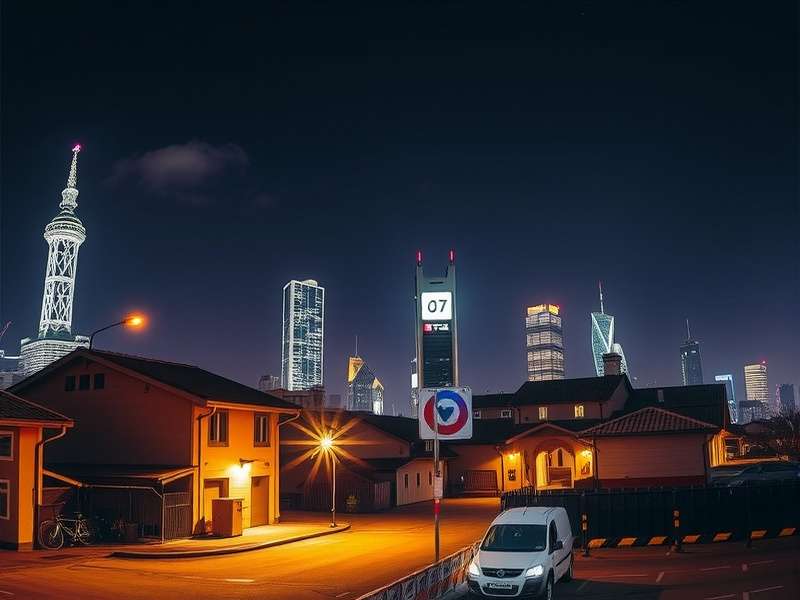 芭提雅海滩和步行街夜景